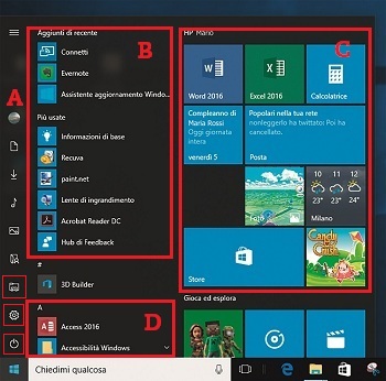 schermata windows 10